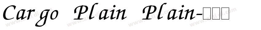 Cargo Plain Plain字体转换